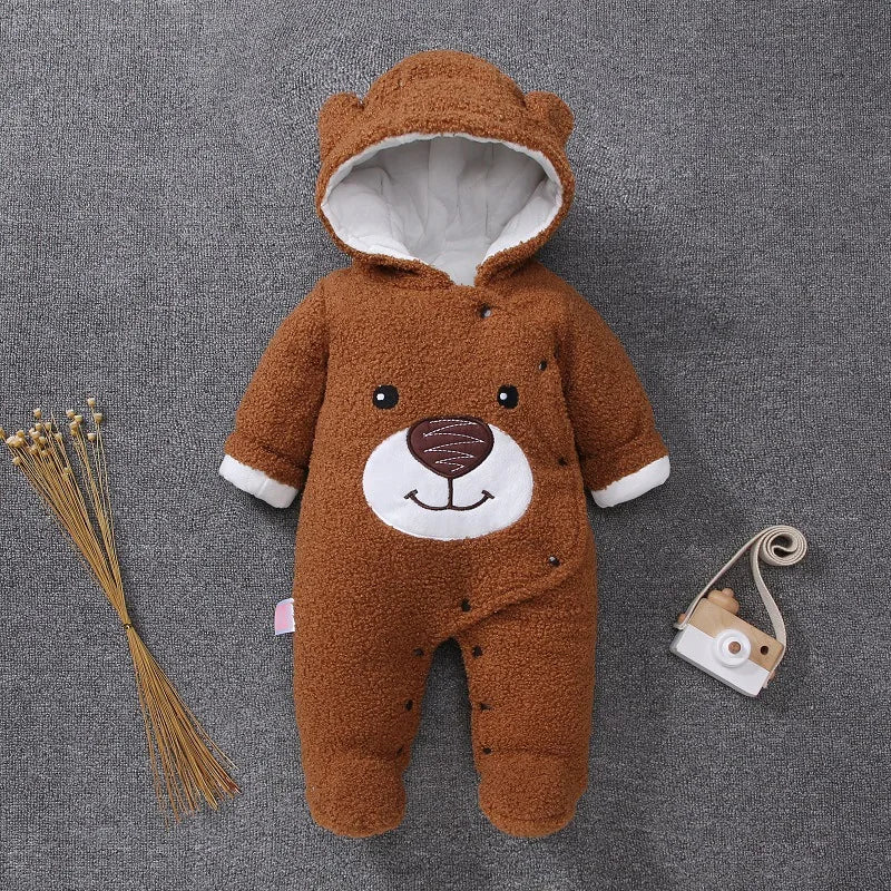 New Born Baby Footies 2025 Winter Warm Clothing 3 9 6 12 Month Baby Kids Boys Girls Cotton Newborn Toddler Infant Footies