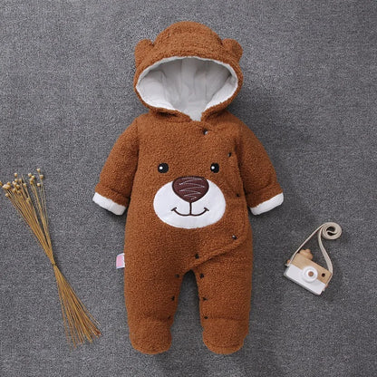 New Born Baby Footies 2025 Winter Warm Clothing 3 9 6 12 Month Baby Kids Boys Girls Cotton Newborn Toddler Infant Footies