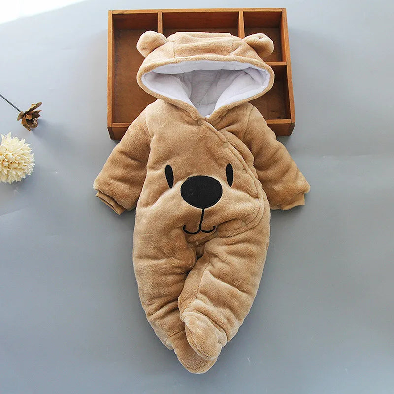 New Born Baby Footies 2025 Winter Warm Clothing 3 9 6 12 Month Baby Kids Boys Girls Cotton Newborn Toddler Infant Footies