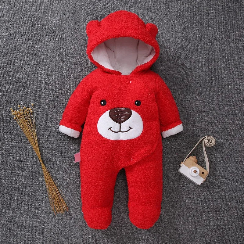 New Born Baby Footies 2025 Winter Warm Clothing 3 9 6 12 Month Baby Kids Boys Girls Cotton Newborn Toddler Infant Footies