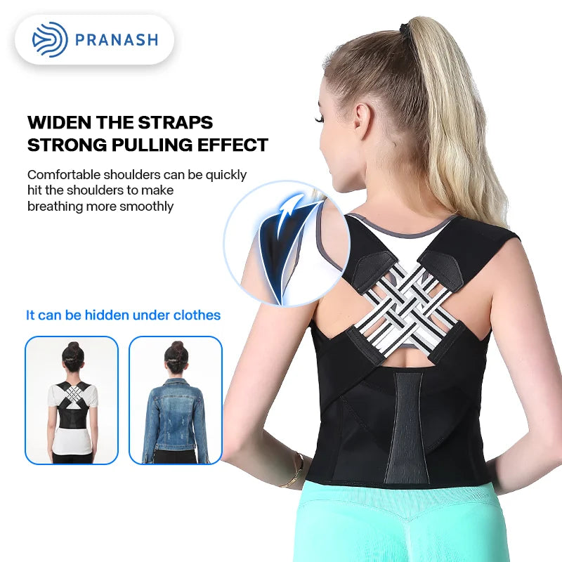 Adjustable Back Posture Corrector Belt Women Men Prevent Slouching Relieve Pain Posture Corrector