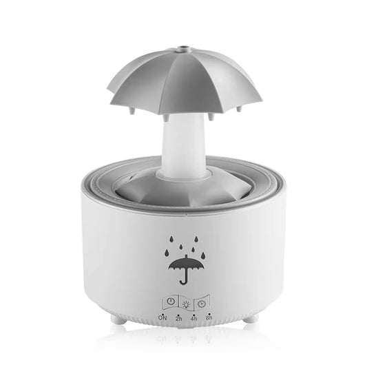 Creative Umbrella Water Drop Air Humidifier and Aroma Essential Oil Diffuser with Colorful Lighting