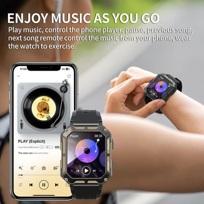 Smart Watch New C20 Pro Men Voice Assistant BT Wireless Call Business Outdoor Sports IP68 Waterproof Wristwatch for Android Ios