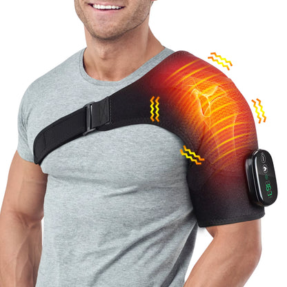 Heated Shoulder Massager with Electric Vibration and Heating Function for Arm and Hand Relaxation