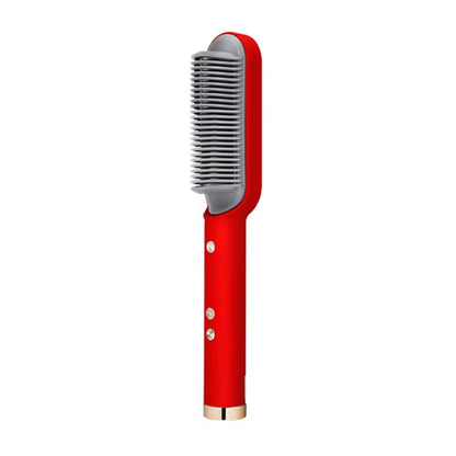 Hair Straightener Ceramic Hot Comb 2 in 1 Electric Straighten Hair Brush Negative Ion Fast Heating Styling Tool ﻿